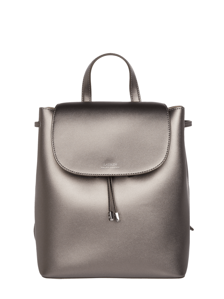 Lauren Ralph Lauren Rucksack Aus Leder Silber Online Kaufen