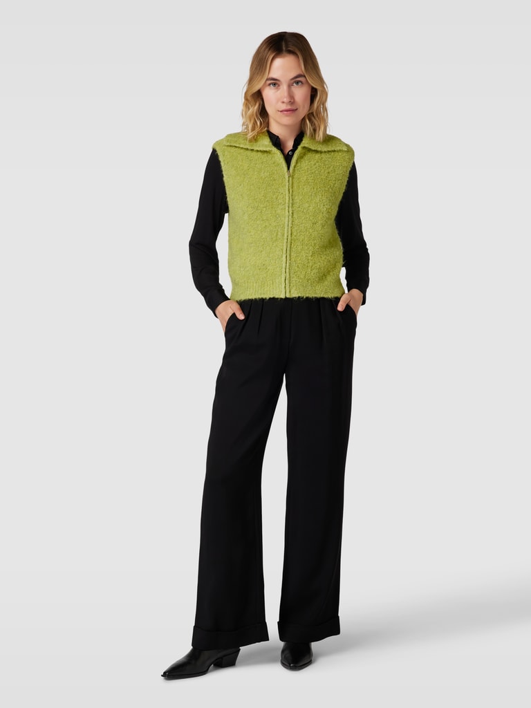 Zero Damen Strickweste Mit Reißverschluss - Figurbetont & ärmellos