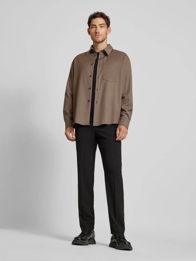 Drykorn Hemdjacke mit Kentkragen Modell 'Rikov' (hellbraun) online