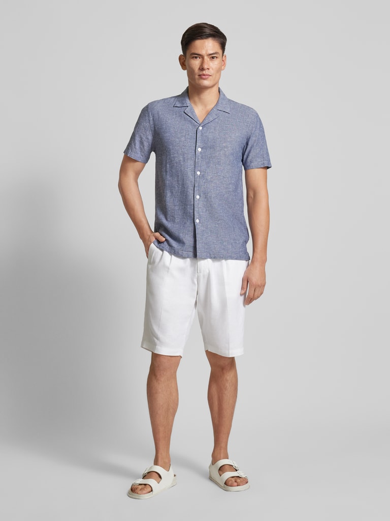 Lindbergh Regular Fit Freizeithemd aus Leinen-Baumwoll-Mix (blau ...