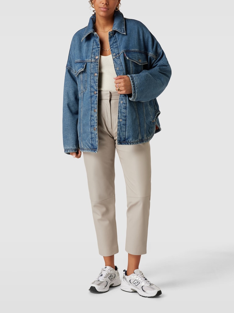 J.Corrine Jeansjack voor dames, vintage jeansjas met genaaid design