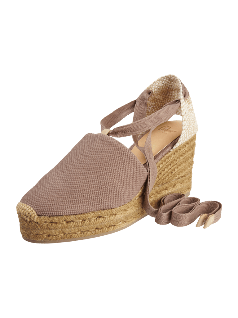 Castañer Wedges aus Canvas mit Schnürverschluss (taupe) online kaufen