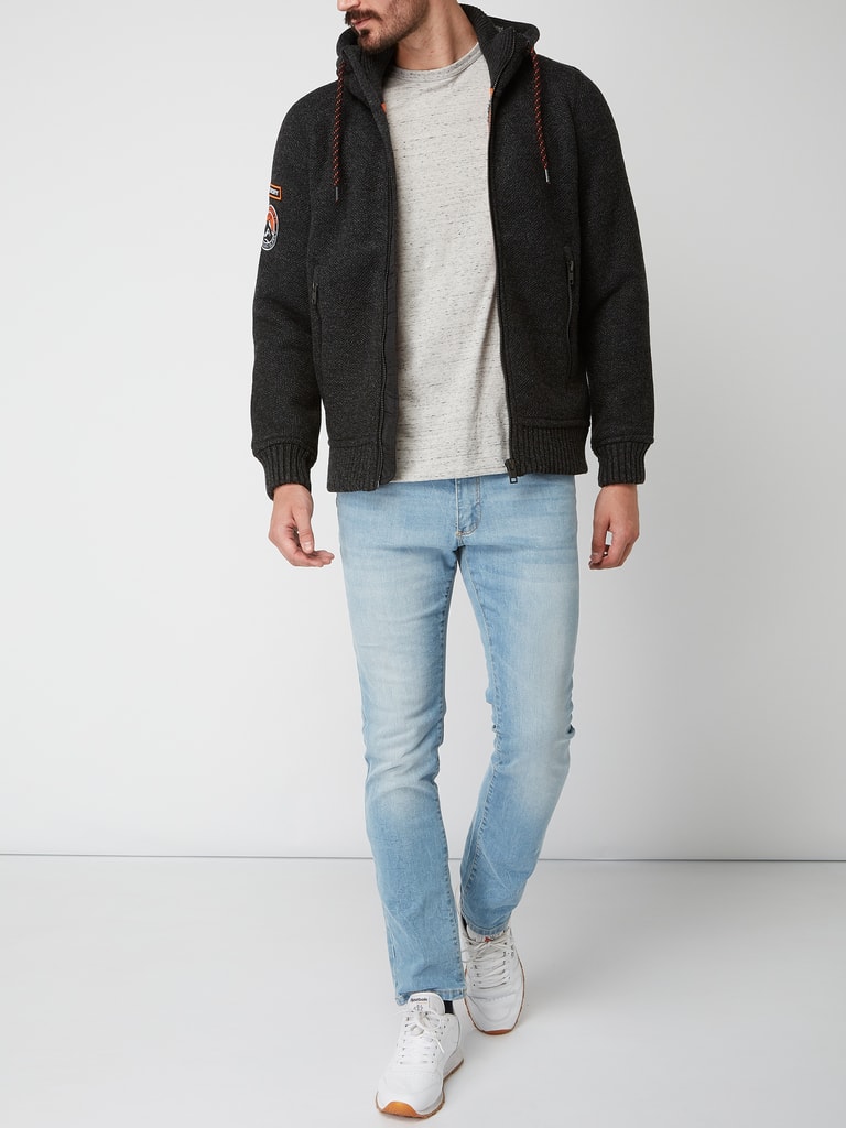 Superdry Jacke mit Kapuze (dunkelgrau melange) online kaufen 
