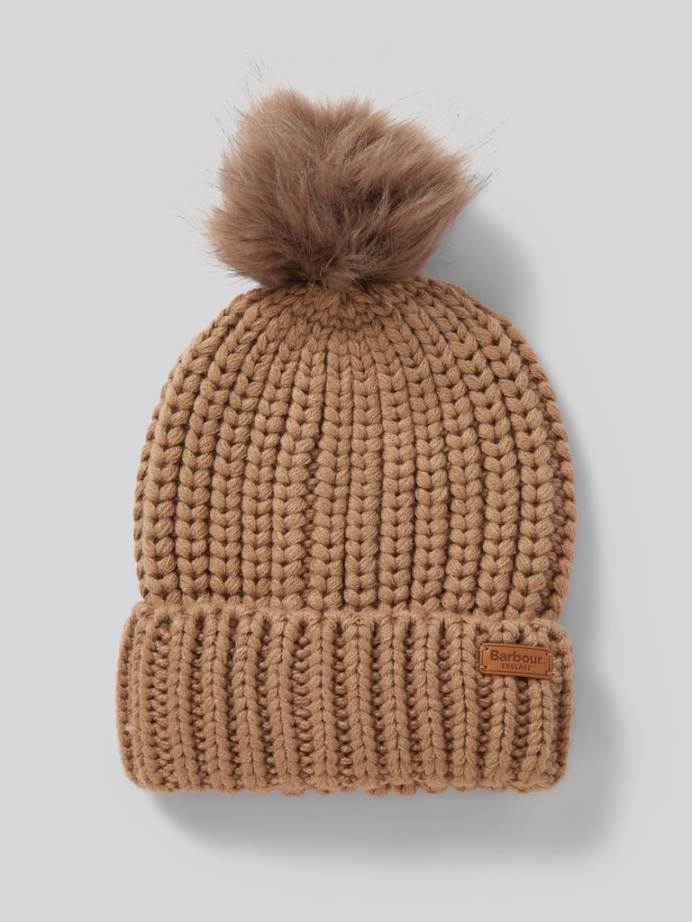 Barbour Pudelmütze mit Label-Detail Modell 'SALTBURN' (camel) online kaufen