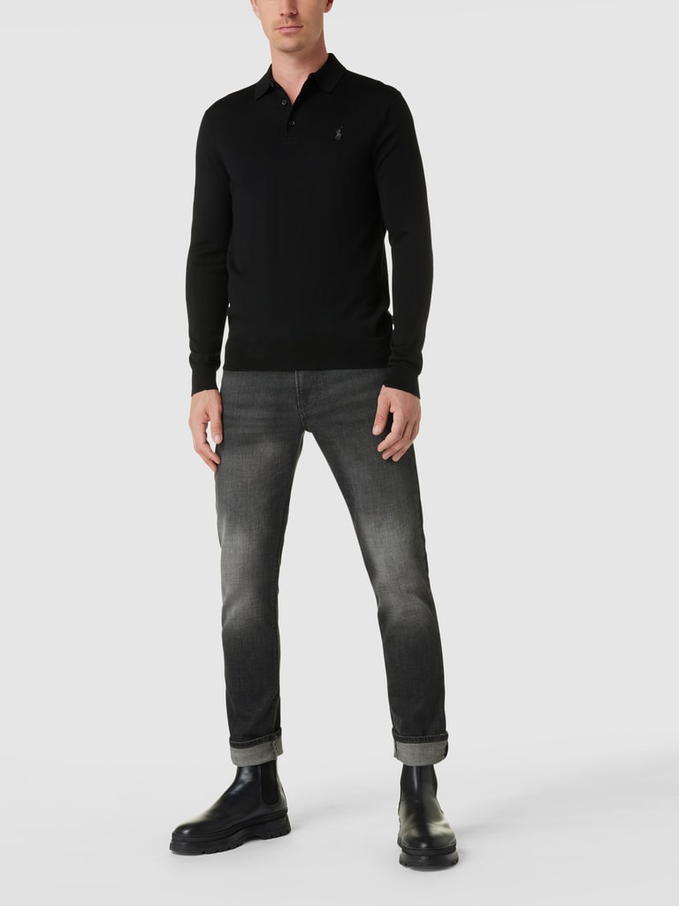 Emporio Armani Slim Fit Jeans mit Logo-Details (mittelgrau) online 
