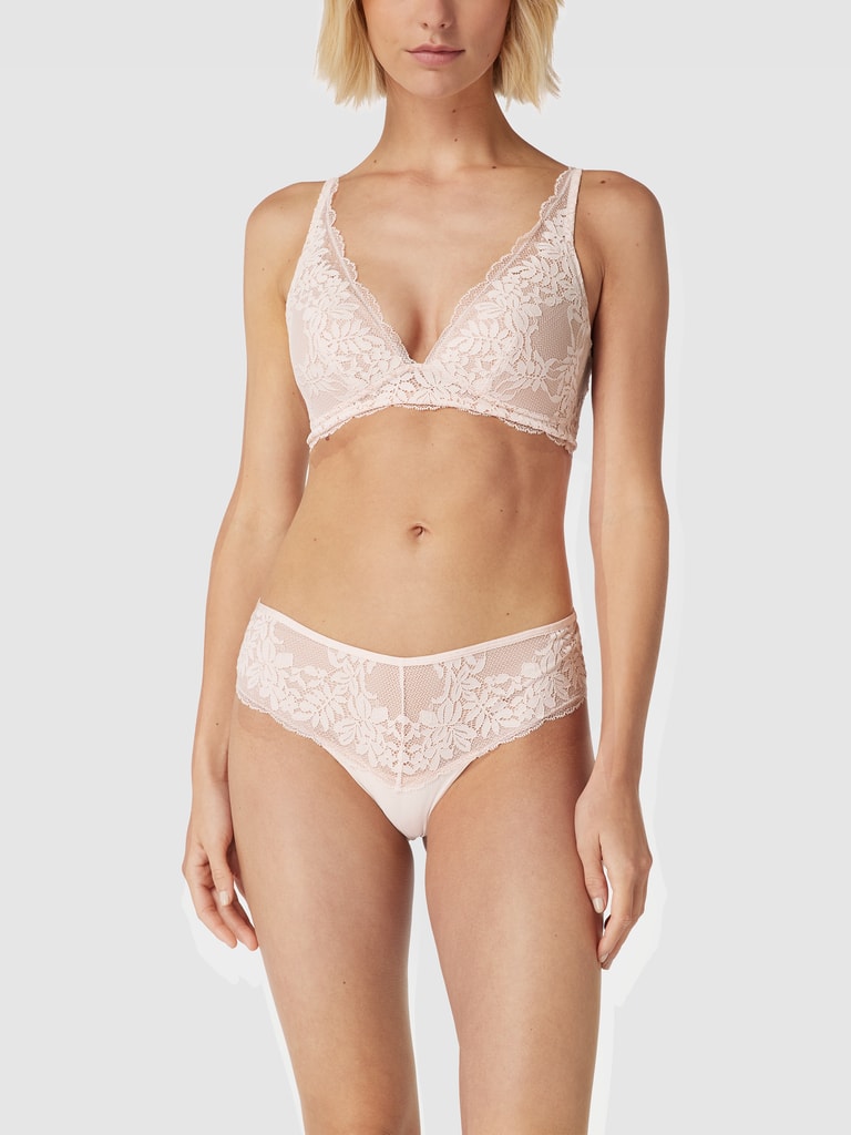 Esprit Slip met kant, model 'Seasonal Lace Short' in marineblauw online