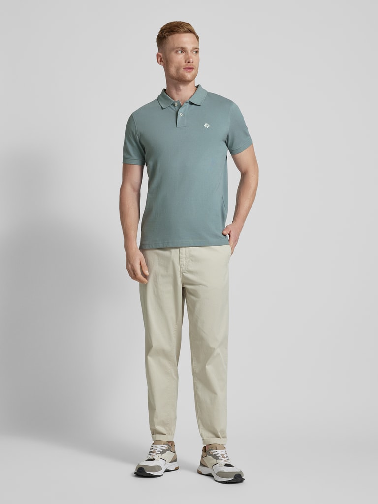 MCNEAL Regular Fit Poloshirt mit Label-Stitching (rauchblau 
