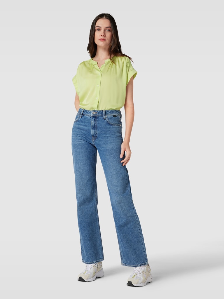 BOSS Slim fit blouse van een zijdemix, model 'Banorah' in zwart online