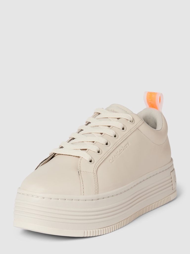 Calvin Klein Beige Leather Men's Sneaker main image 0