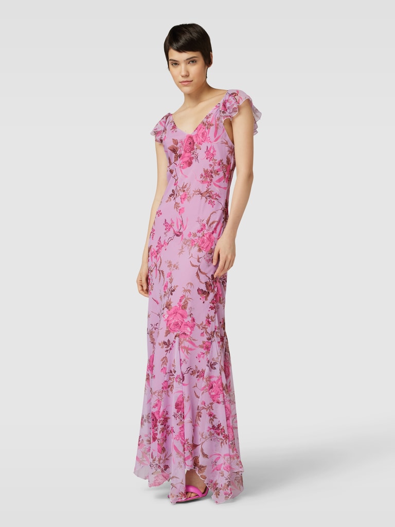 LACE BEADS Abendkleid Mit Floralem Print pink Online Kaufen lace-beads-abendkleid-mit-floralem-print-pink-online-kaufen