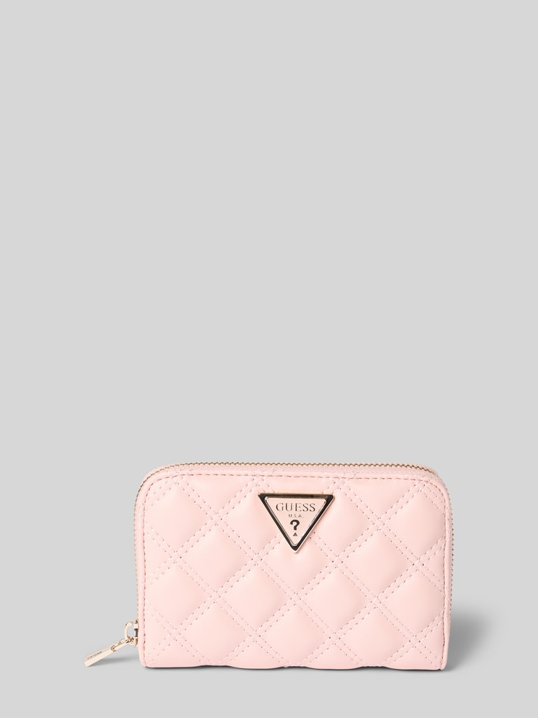 Guess Portemonnaie mit Steppnähten Modell 'GIULLY' (pink) online