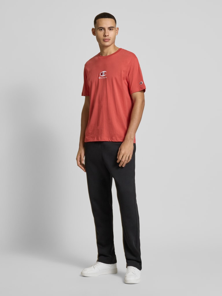 CHAMPION T-Shirt mit Label-Stitching (rot) online kaufen