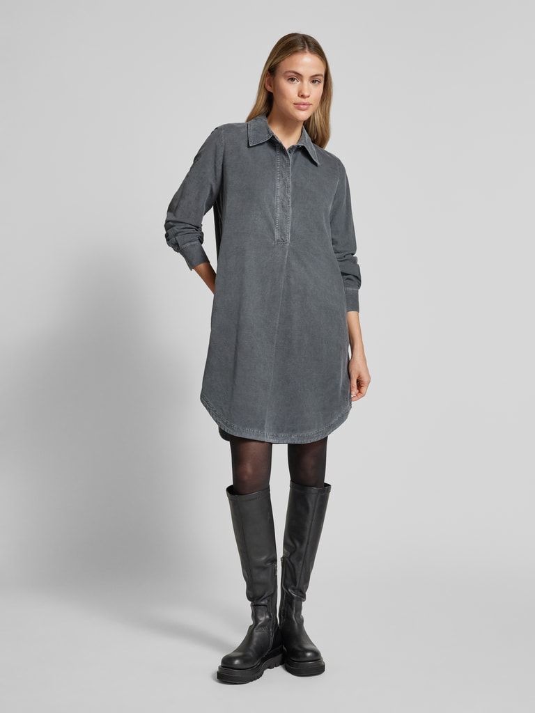 S.Oliver Damen Cord-Hemdblusenkleid – Lässiger Relaxed Fit Mit Langen Ärmeln & Knopfleiste
