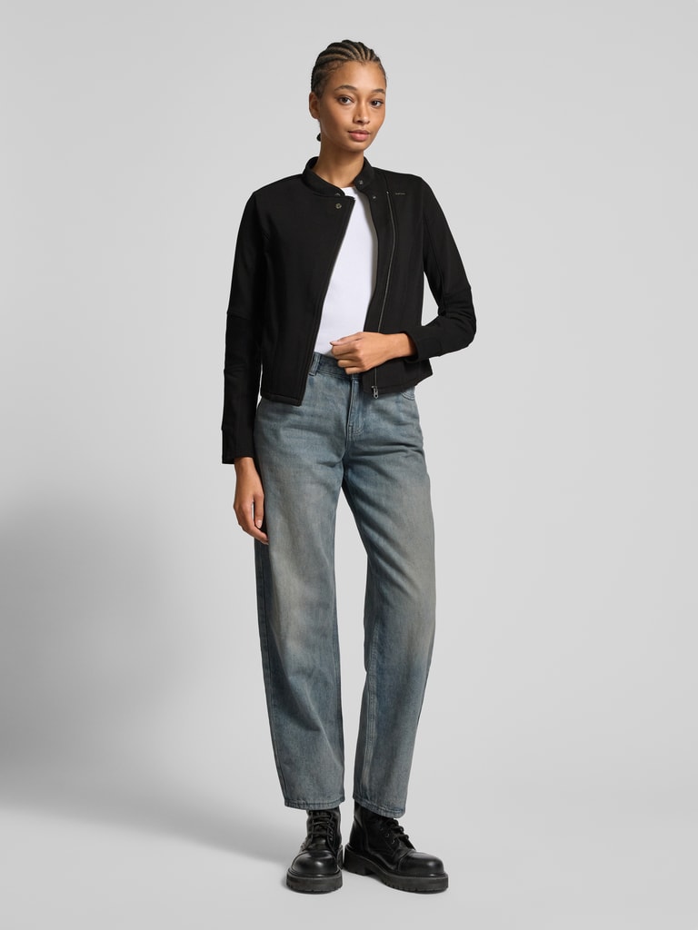 G-Star Raw Bikerjacke mit Label-Applikation (black) online kaufen