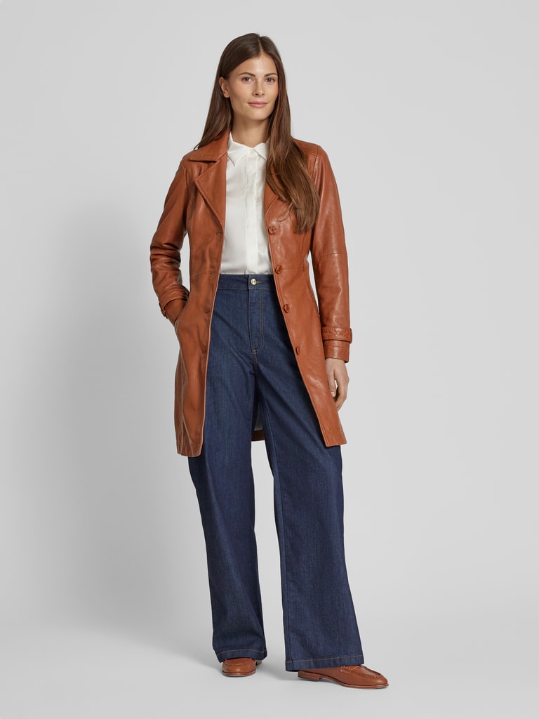 Vrouwen PVC Lederen Trenchcoat Jas Vrouwen Kunstleer Jas Met