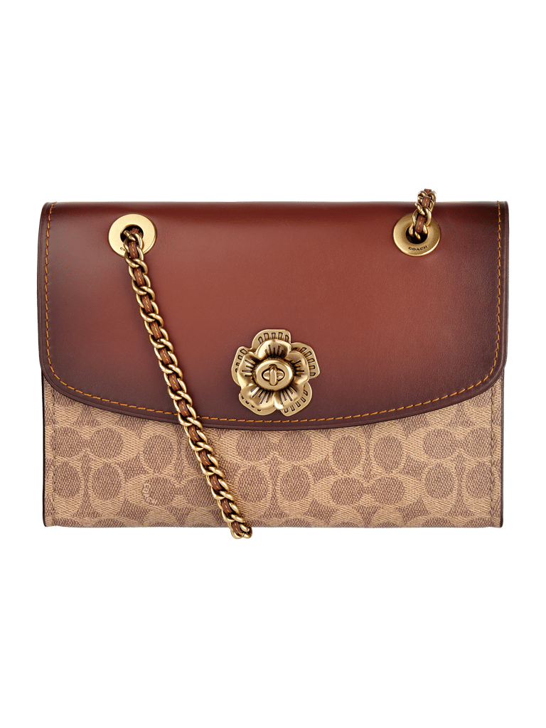 COACH Crossbody Bag aus Leder mit Kettenriemen (cognac) online kaufen