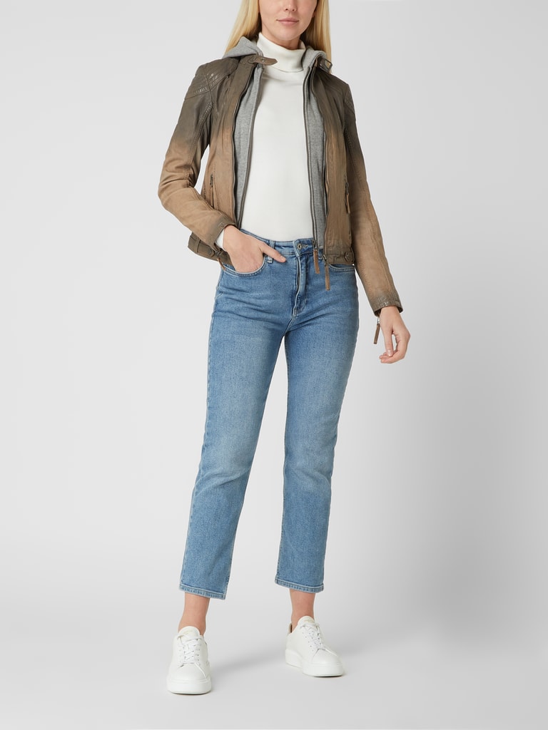 Kapuze Gipsy Lederjacke Damen Taupe Leder Jacken Für Damen Gipsy