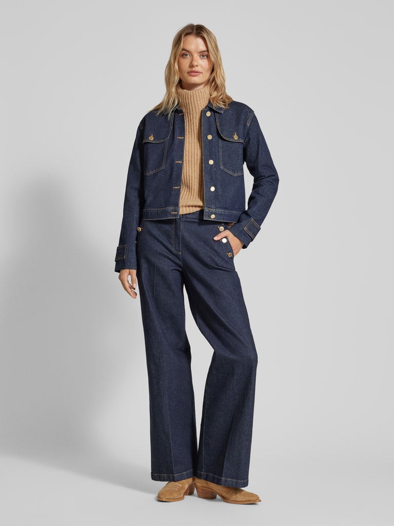 comma Jeansjacke mit Brustpattentaschen (jeansblau) online kaufen