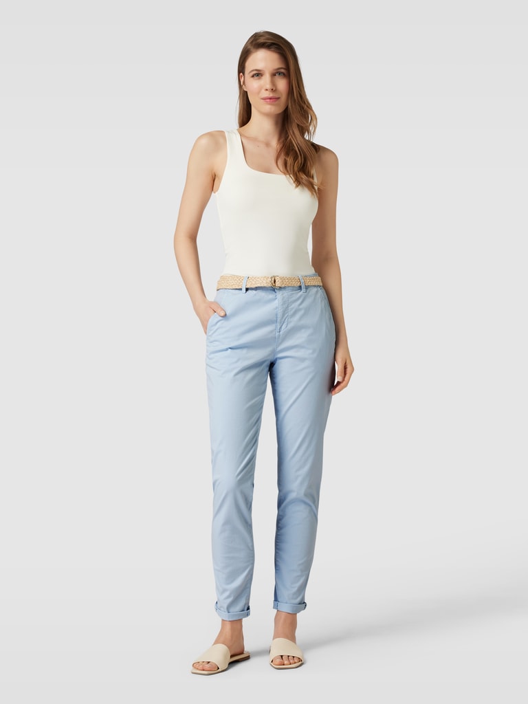 S.Oliver Dames Chino Bermuda Met Riem - 2161341 - Casual Korte Broek Voor De Zomer