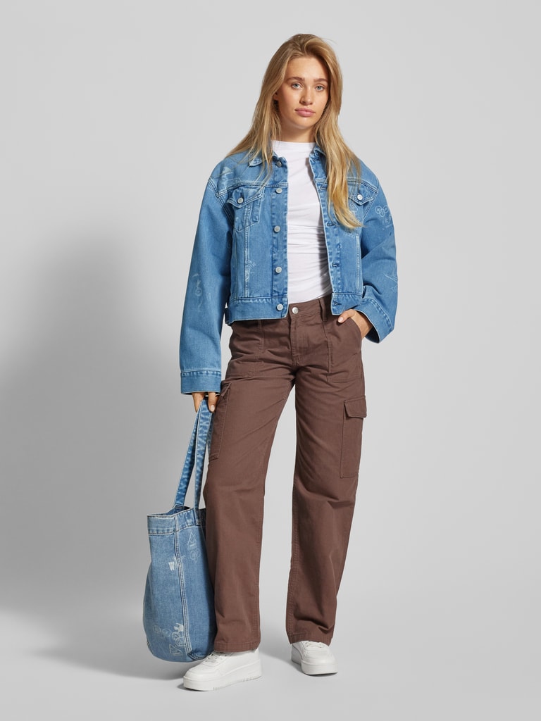 Carhartt Work In Progress Jeansjacke mit Brustpattentaschen