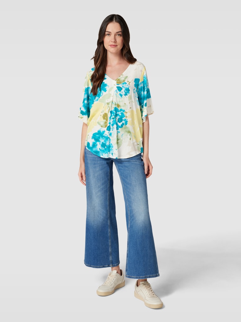 Soaked in Luxury Bluse aus reiner Viskose mit V-Ausschnitt Modell ...