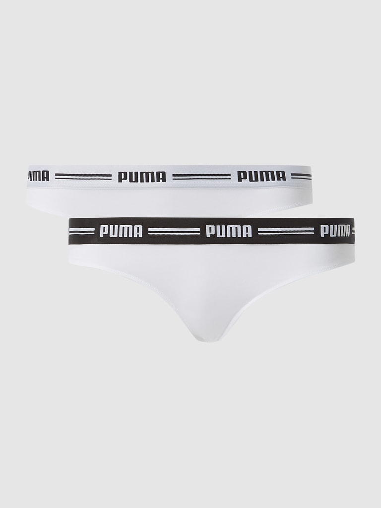 Puma String mit elastischem Logo-Bund (weiss) online kaufen