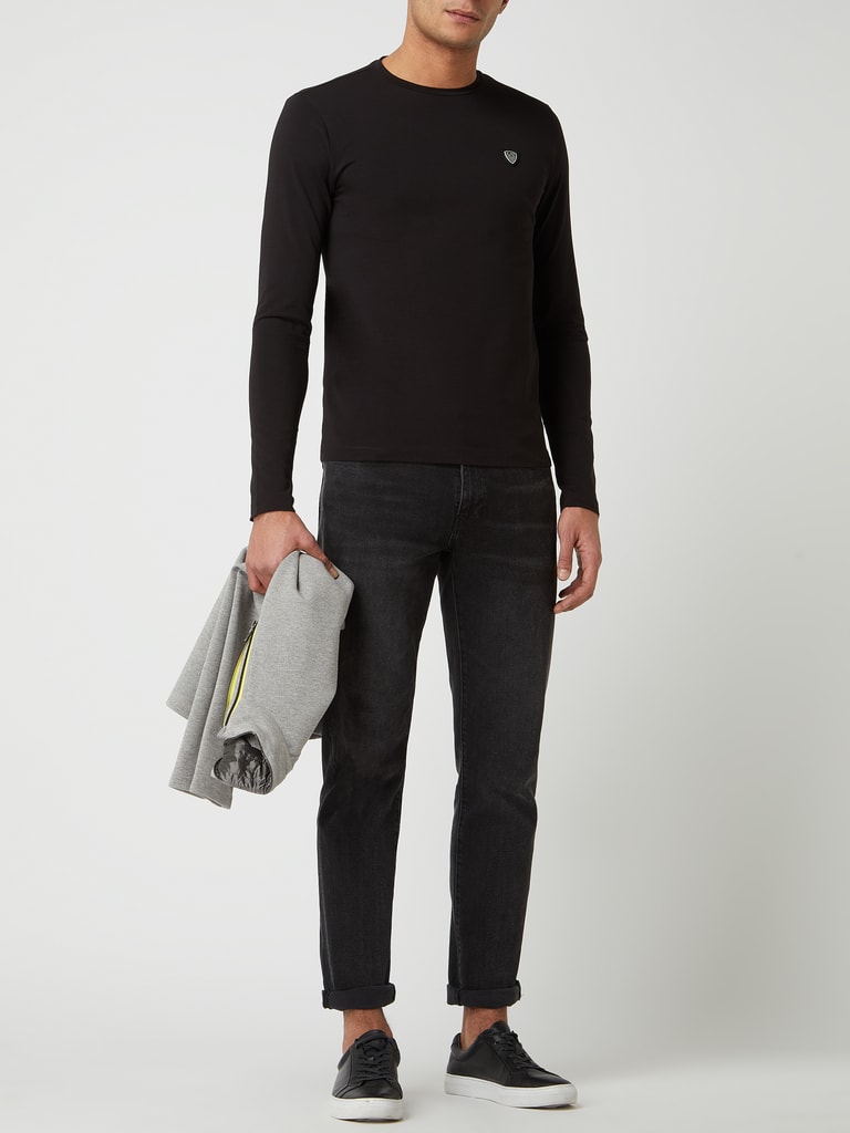 EA7 Emporio Armani Longsleeve mit Logo-Detail (black) online kaufen