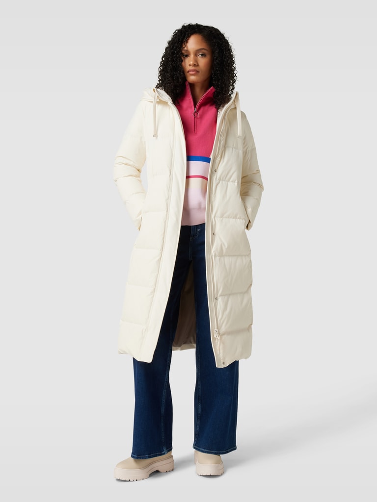 Christian Berg Woman Selection Gewatteerde lange jas in effen design in