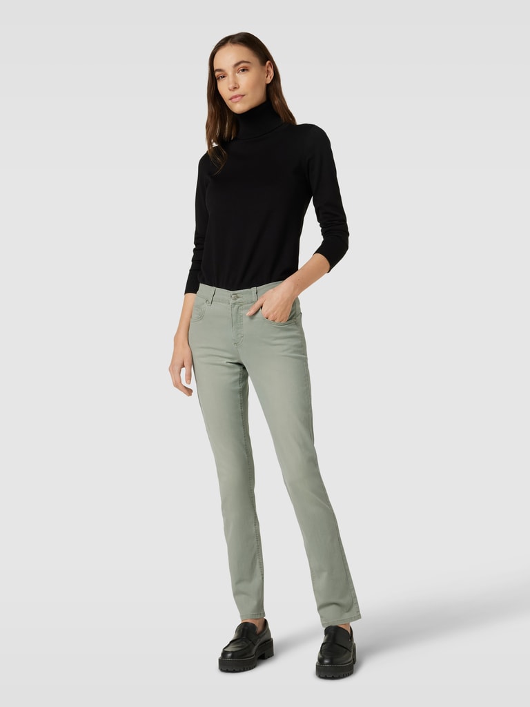 Jean Droit 'Cici' ANGELS - Coupe Stretch, Couleurs Unies, Style 5 Poches