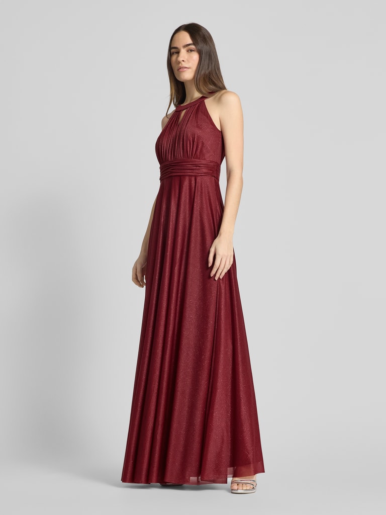 Abendkleid Lang Bordeaux