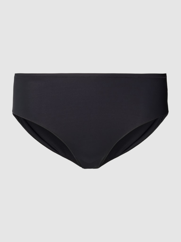 HanroSlip in unifarbenem Design Modell 'Allure' in schwarz