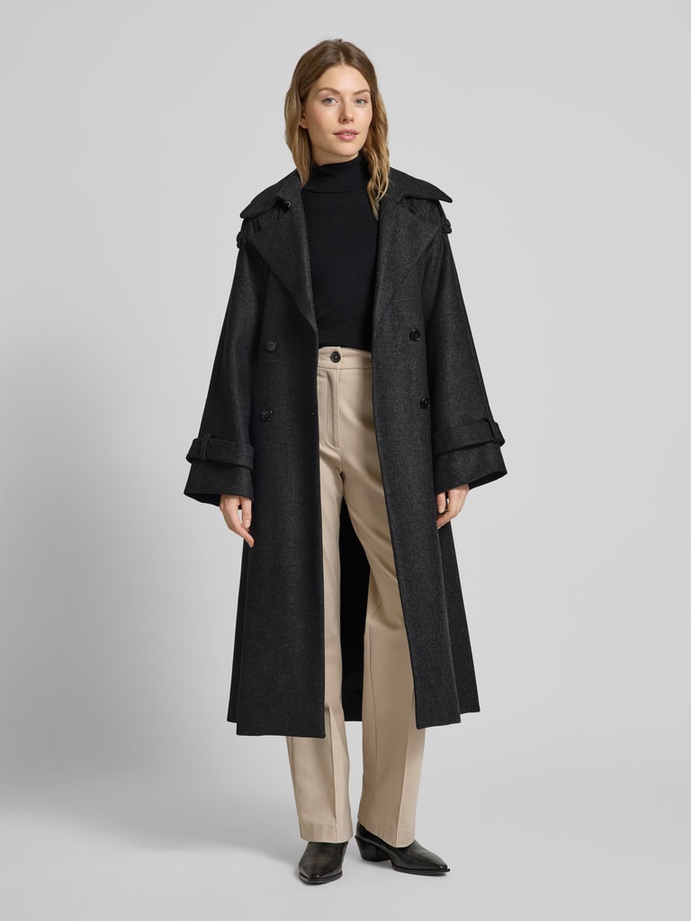 Ivy Oak Mantel mit Reverskragen Modell 'CAROLINE ANN' (anthrazit