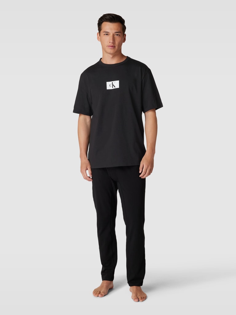 Kup online Calvin Klein Underwear T-shirt z nadrukiem z logo (czarny)