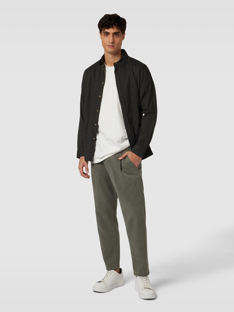 STEHMANN Stoffen broek met elastische band in felroze online kopen | P&C