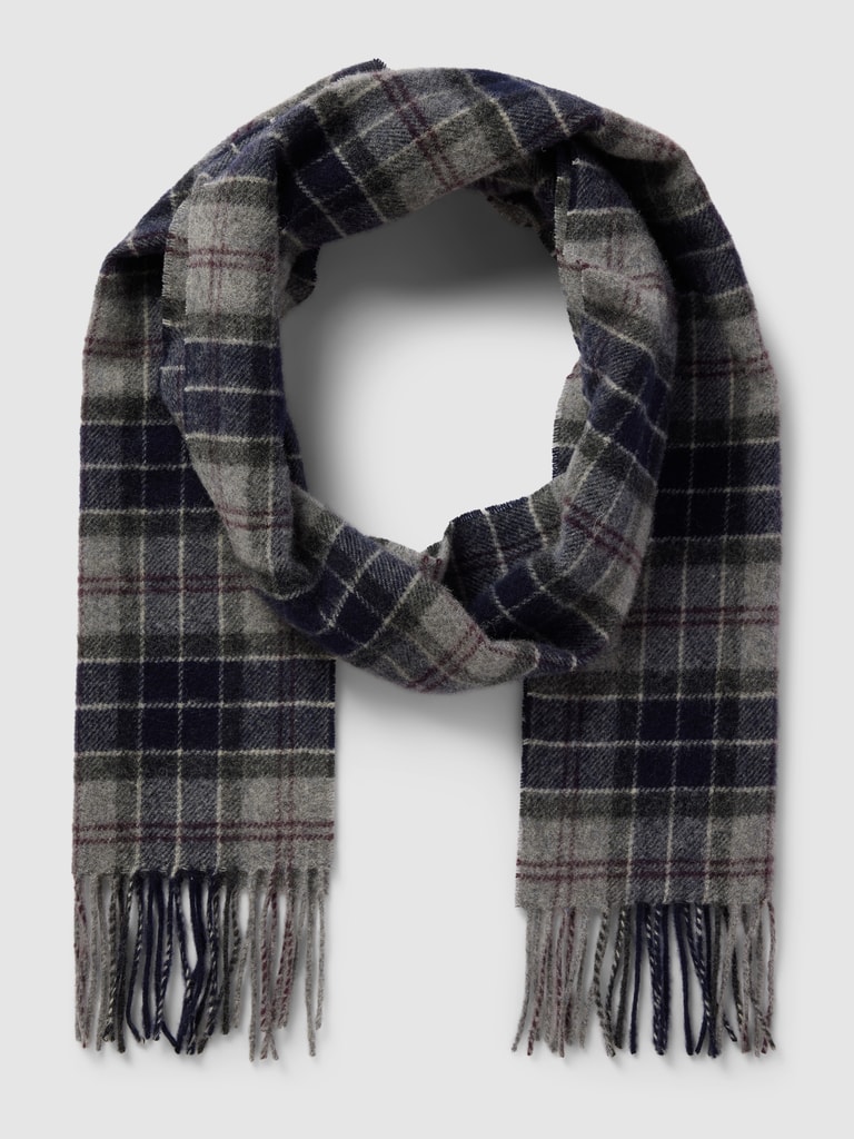 BarbourSchal aus Lanawolle mit Tartan-Muster in marineblau