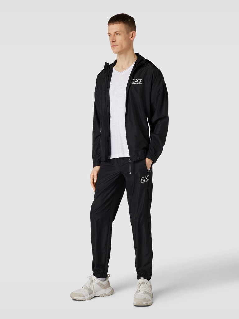 EA7 Emporio Armani Trainingspak met labelprint in zwart online
