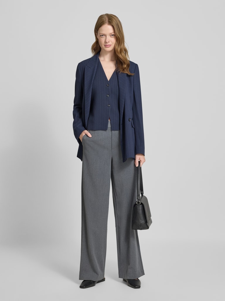 mbyM Stoffen broek met elastische band, model 'Phillipa' in zwart