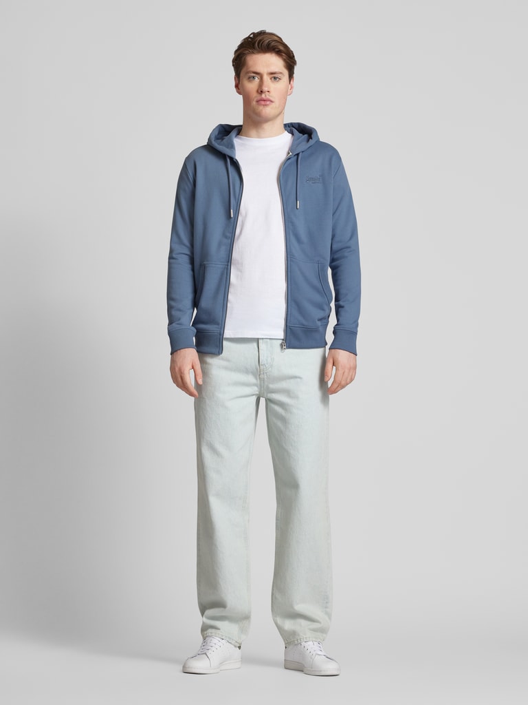 Superdry Sweatjacke mit Label-Stitching Modell 