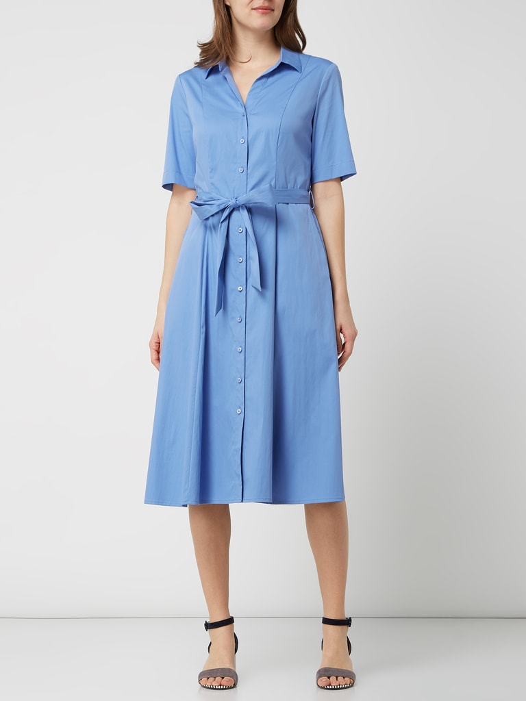 Kup online ROBE LÉGÈRE Sukienka koszulowa z paskiem w talii (błękitny)