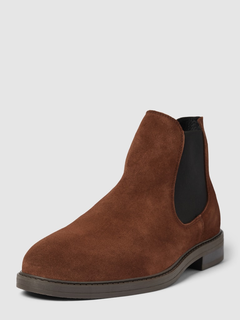 SELECTED HOMME Chelsea Boots mit flachem Absatz Modell 'BLAKE