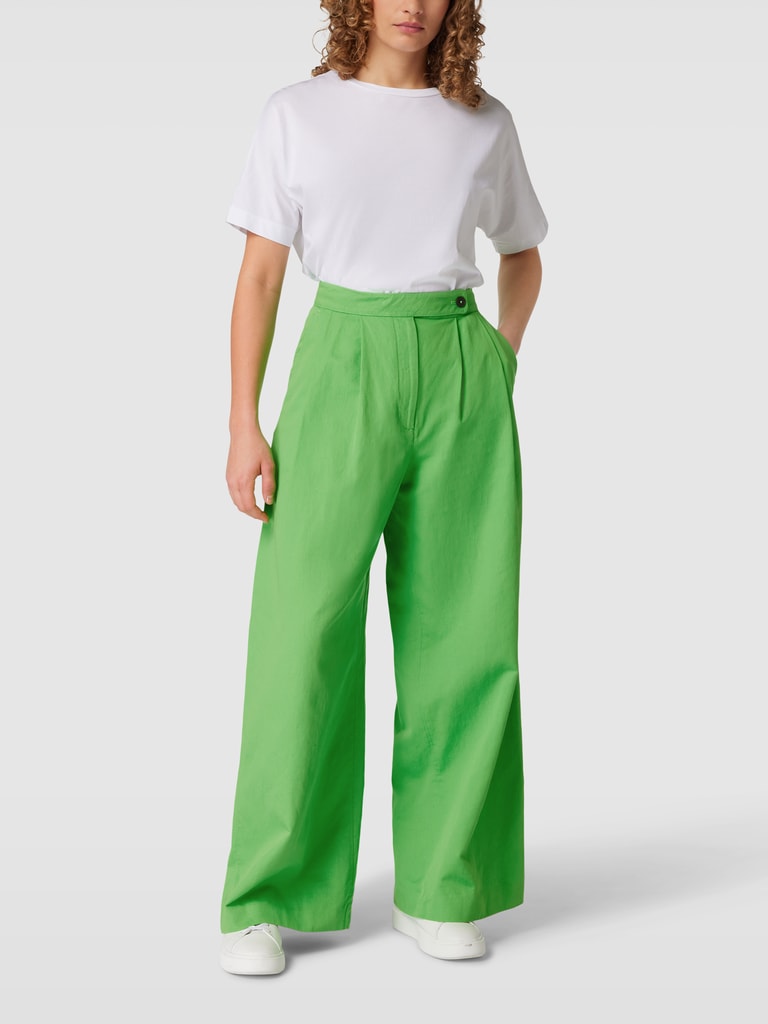 Wide Leg Hose mit Leinenanteil main image 0