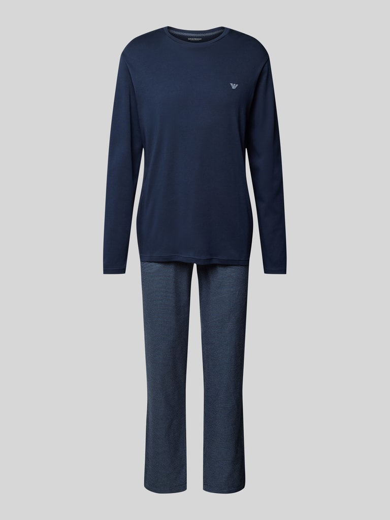 Emporio Armani Pyjama mit Label-Detail (marine) online kaufen