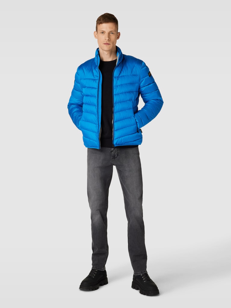 Harpa Stehkragen Jacke mit Zipp Schwarz & Navy
