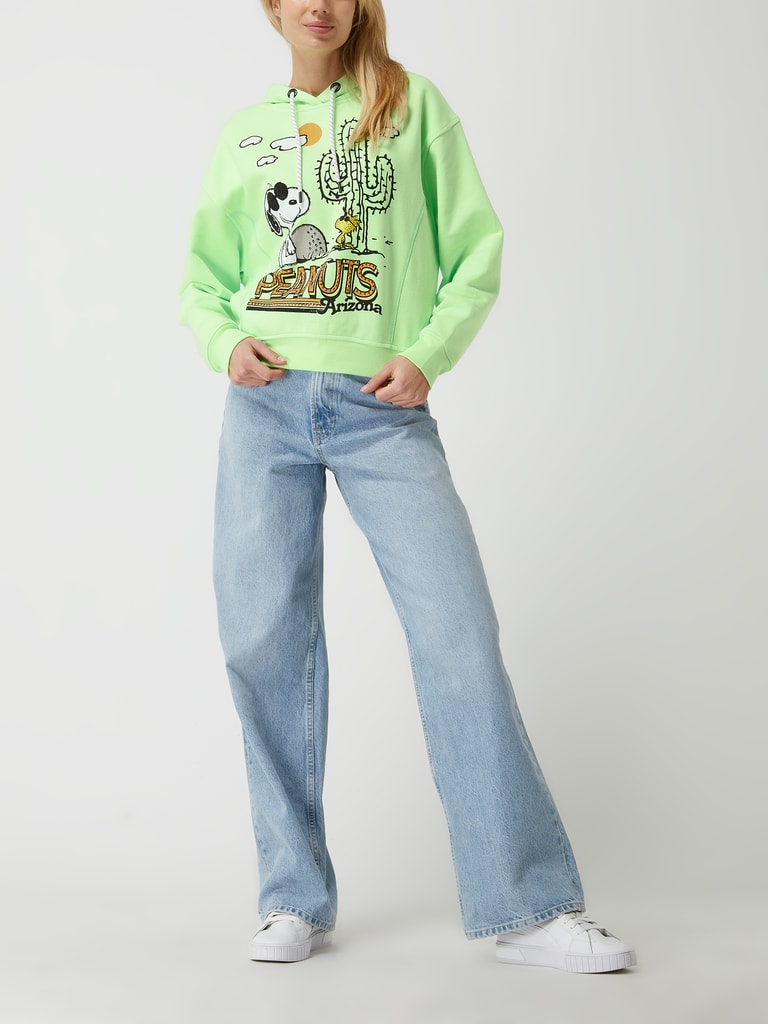 Frogbox Hoodie mit Peanuts©Print (neon gruen) online kaufen