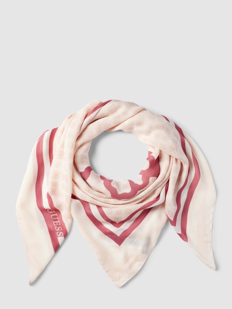 GUESS sciarpa Deesa Logo Foulard Scarf 130X130 Mocha Logo