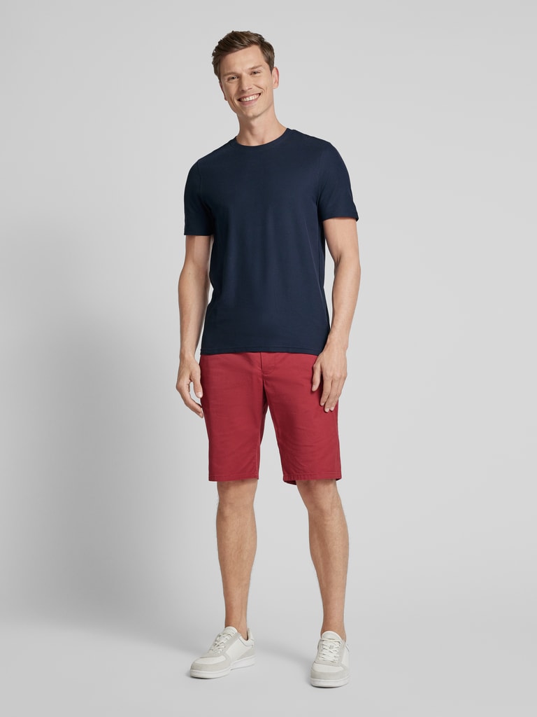 MCNEAL T-Shirt mit geripptem Rundhalsausschnitt (dunkelblau