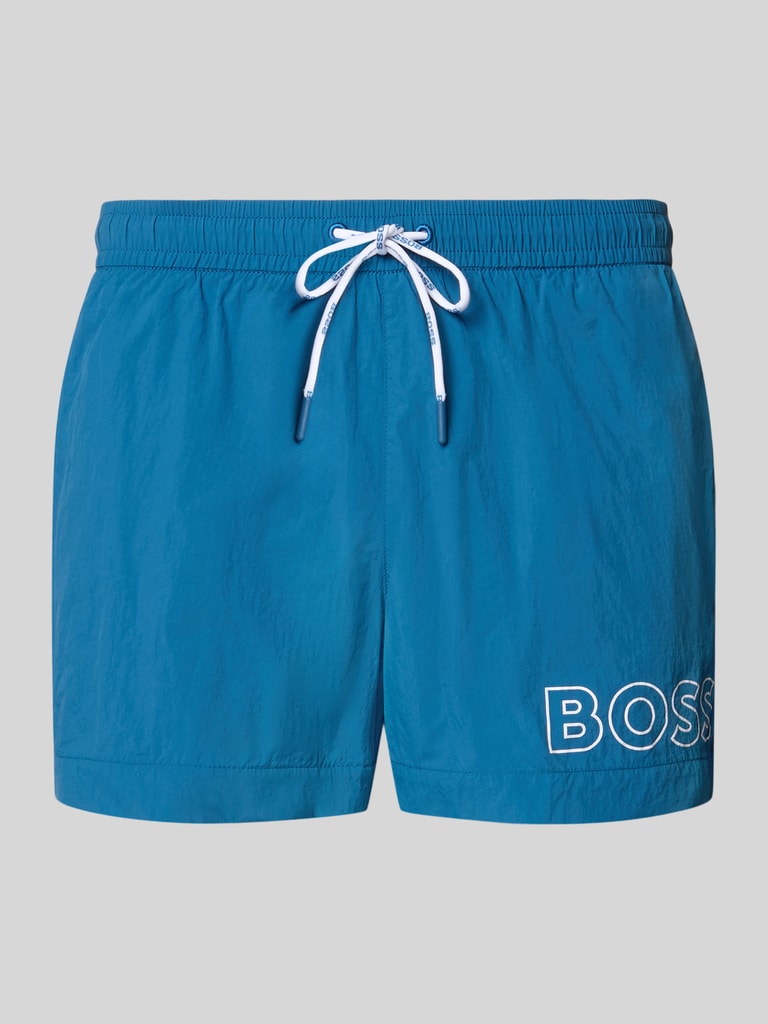 Gpk Label BOSS Regular Fit Badeshorts mit Label Print Modell 'MOONEYE' (blau ...