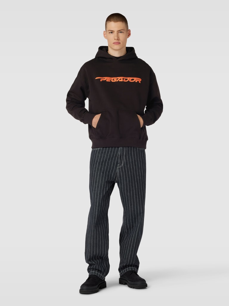 Pegador Oversized Hoodie mit Label-Stitching Modell  