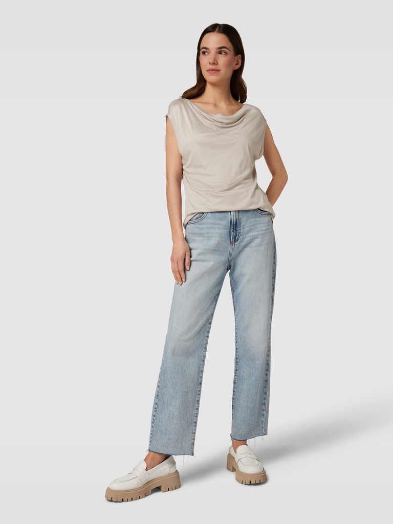 BLACK LABEL Top mit Wasserfallausschnitt (stein) online