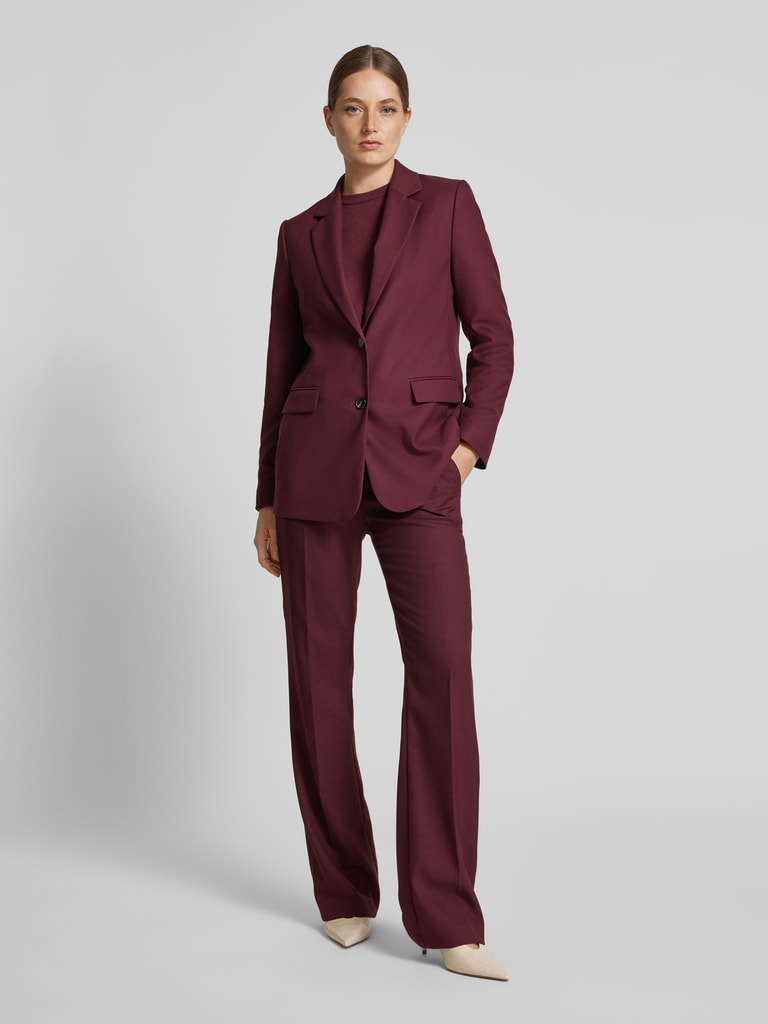 Jake*s Collection Relaxed Fit Blazer mit Knopfleiste (bordeaux
